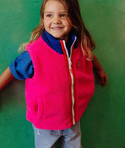 Fleece ärmellos Fuchsia
