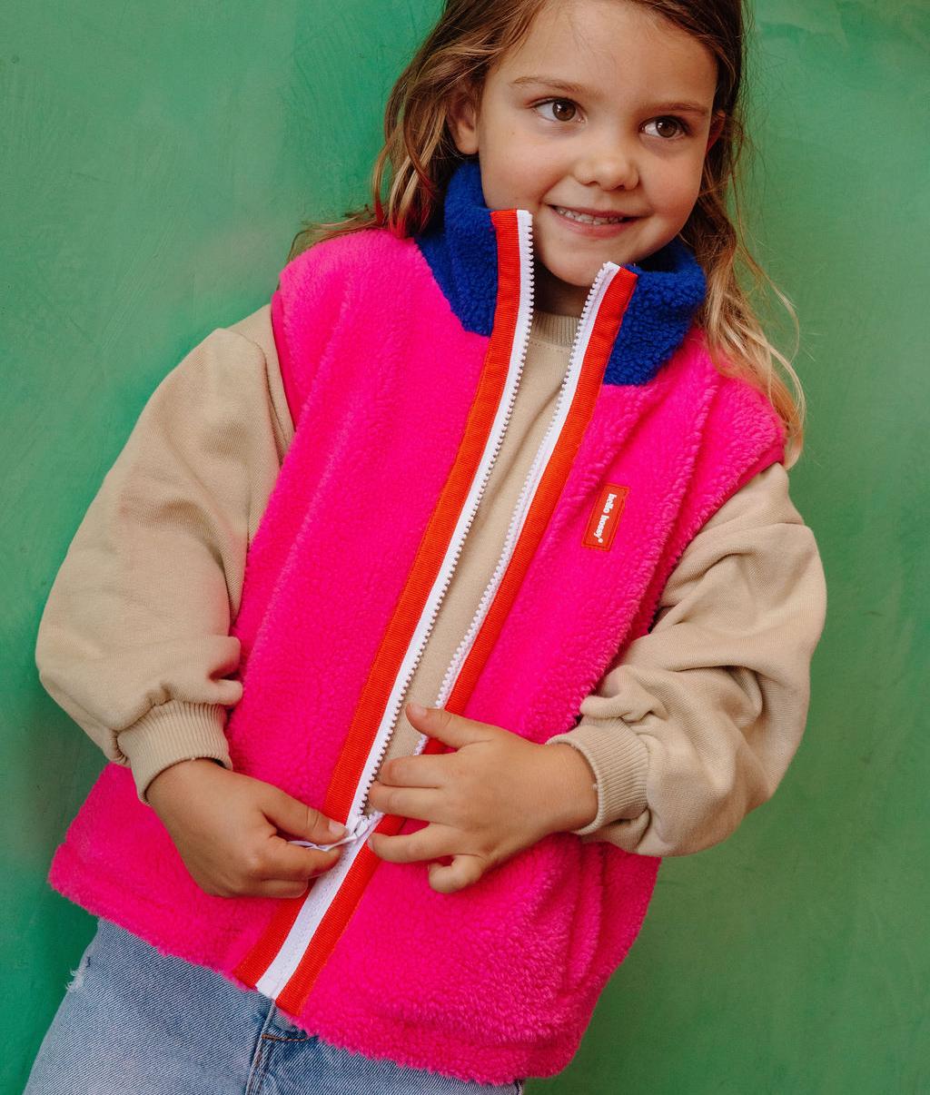 Fleece ärmellos Fuchsia