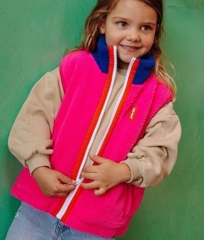Fleece ärmellos Fuchsia