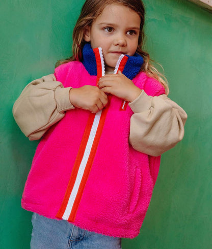 Fleece ärmellos Fuchsia