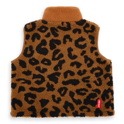 Fleece ärmellos Leopard