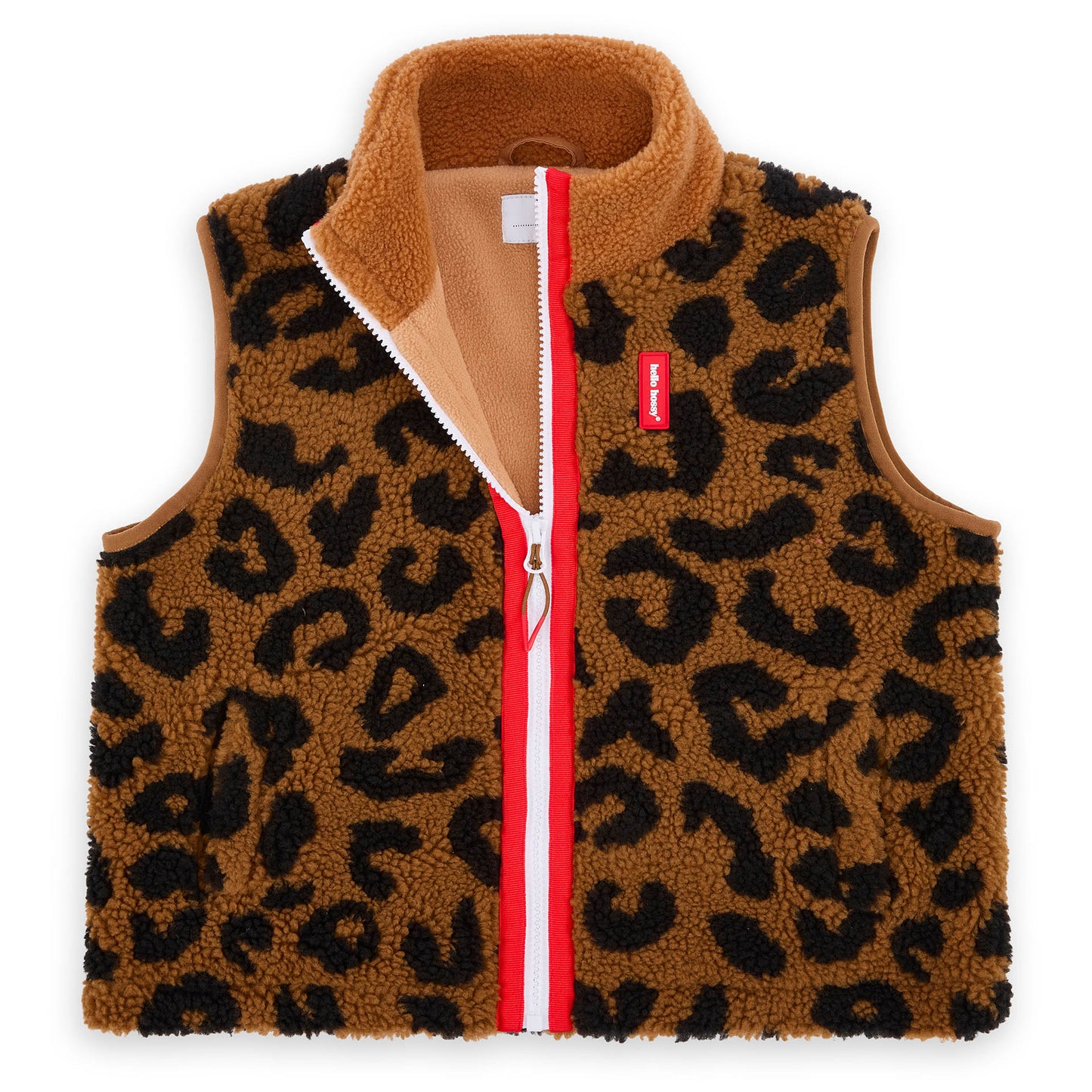 Fleece ärmellos Leopard