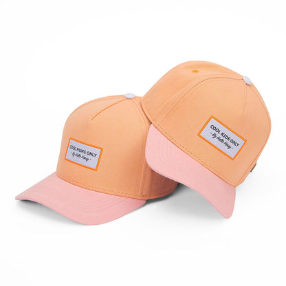 Casquette Parents-Enfants Mini Coral, visière courbée, matchy-matchy, 100% coton biologique, dès 9 mois, Cool Kids Only !